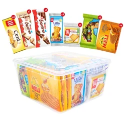 Snacks & cookies variety box Lotus, LU, Kinder & Meli