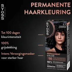 Syoss 2.1 Zwartbruin Permanente Haarkleuring