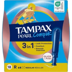 Tampax Compak Pearl Regular Tampons met Inbrenghuls