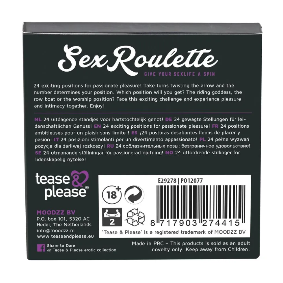 Tease & Plaease Sex Roulette Kamasutra Spel voor Koppels
