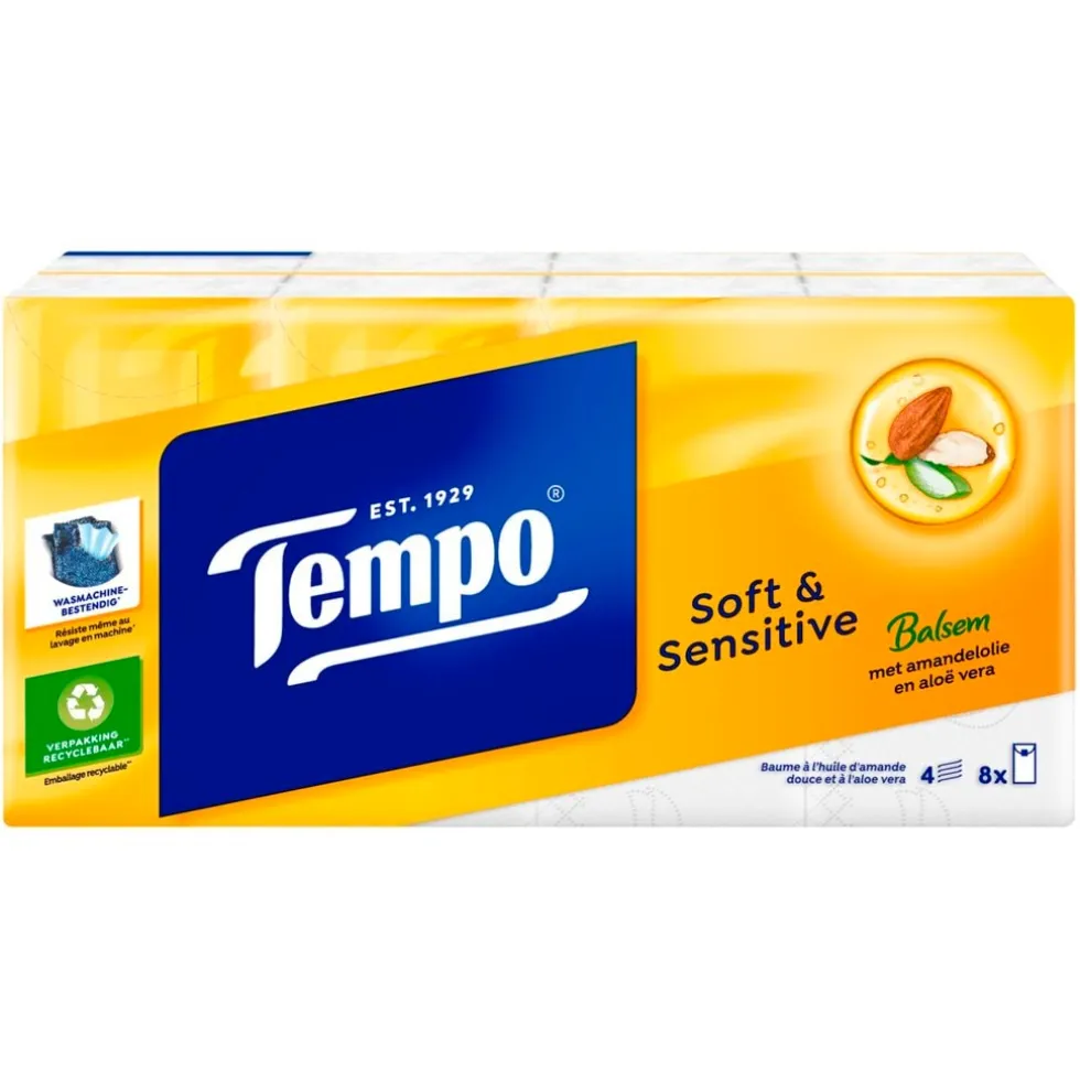 Tempo Plus Soft & Sensitive Zakdoekjes
