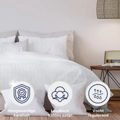 Ten Cate 100% Katoensatijnen Tweepersoons Dekbedovertrek