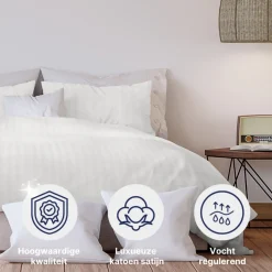 Ten Cate 100% Katoensatijnen Lits-Jumeaux Dekbedovertrek