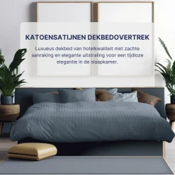 Ten Cate 100% Katoensatijnen Eenpersoons Dekbedovertrek