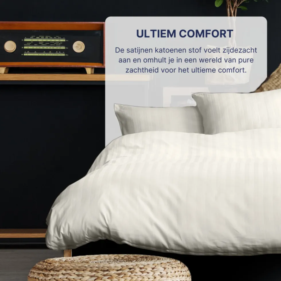 Ten Cate 100% Katoensatijnen Tweepersoons Dekbedovertrek