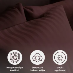 Ten Cate 100% Katoensatijnen Eenpersoons Dekbedovertrek