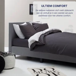 Ten Cate 100% Katoensatijnen Eenpersoons Dekbedovertrek