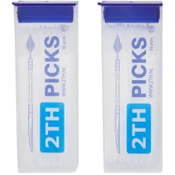 2TH Picks Onbreekbare Tandenstokers met Unieke Borstelfunctie