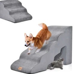 Trendmix twee delige huisdiertrap voor grote en kleine honden en katten met afneembare hoes