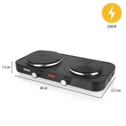 Tristar Elektrische Kookplaat KP-6152 Vrijstaand 2 Kookzones Vrijstaand