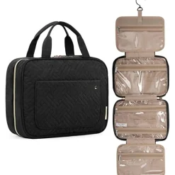 UNIQ Reis Toilettas met Haak en 4 Vakken - Zwart