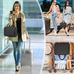 UNIQ Reis Toilettas met Haak en 4 Vakken - Zwart