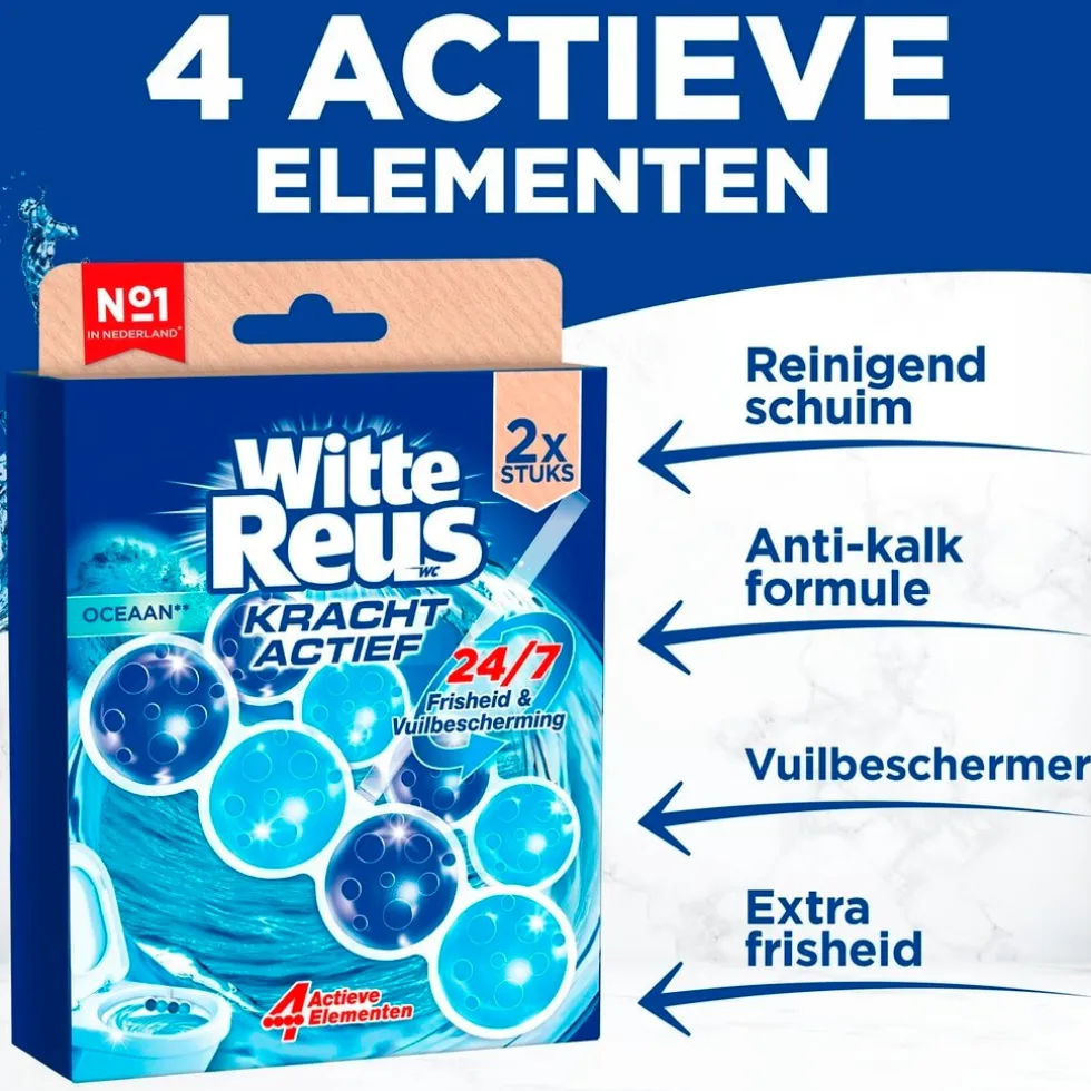 Witte Reus Kracht Actief Oceaan Toiletblok