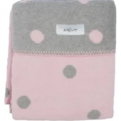 Zaffiro Grijs & Roze Gestipt 100 x 150 cm Ledikantdeken